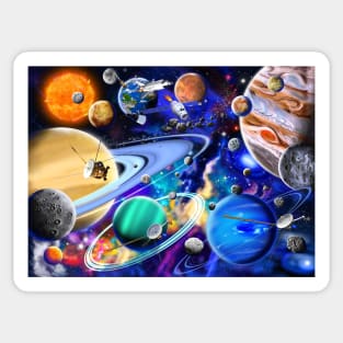 Solar System Exploration Sticker